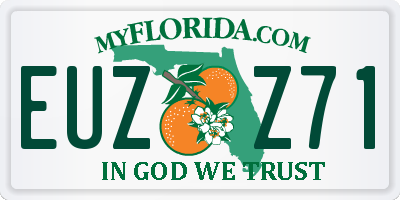 FL license plate EUZZ71
