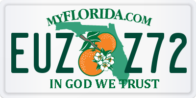 FL license plate EUZZ72