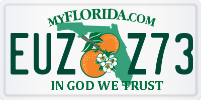 FL license plate EUZZ73
