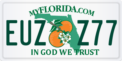 FL license plate EUZZ77