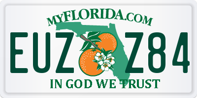 FL license plate EUZZ84