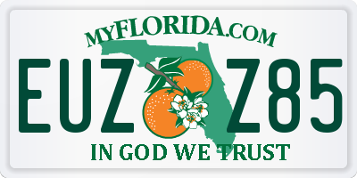 FL license plate EUZZ85