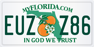 FL license plate EUZZ86