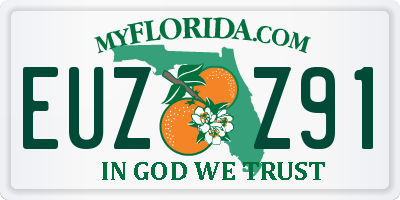 FL license plate EUZZ91