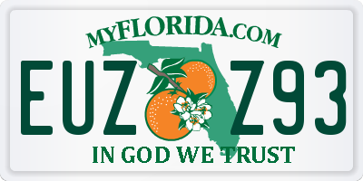 FL license plate EUZZ93