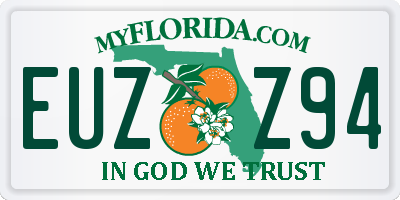 FL license plate EUZZ94