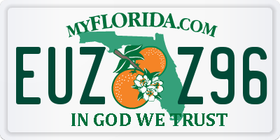 FL license plate EUZZ96