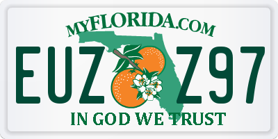 FL license plate EUZZ97
