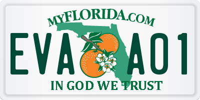 FL license plate EVAA01
