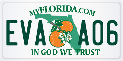 FL license plate EVAA06