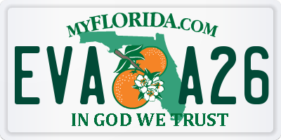 FL license plate EVAA26