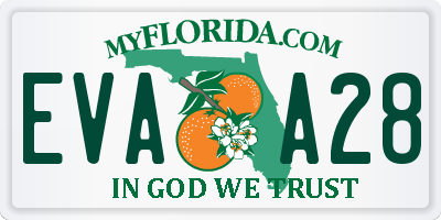 FL license plate EVAA28