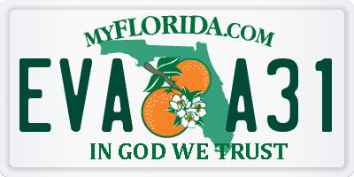 FL license plate EVAA31