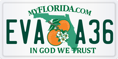 FL license plate EVAA36