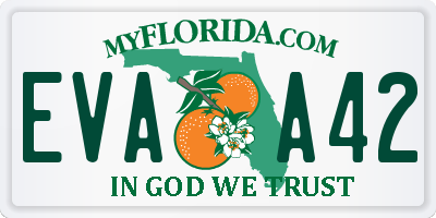 FL license plate EVAA42