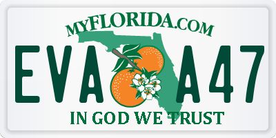 FL license plate EVAA47