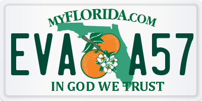 FL license plate EVAA57