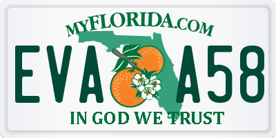 FL license plate EVAA58