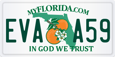 FL license plate EVAA59