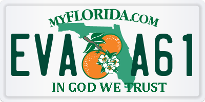 FL license plate EVAA61