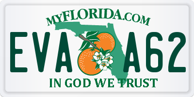 FL license plate EVAA62