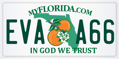 FL license plate EVAA66