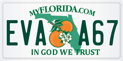 FL license plate EVAA67