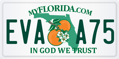 FL license plate EVAA75