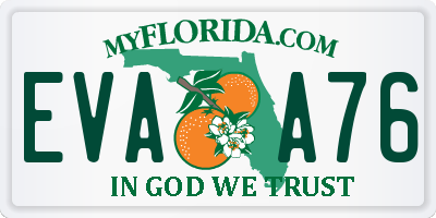 FL license plate EVAA76