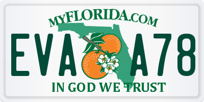 FL license plate EVAA78