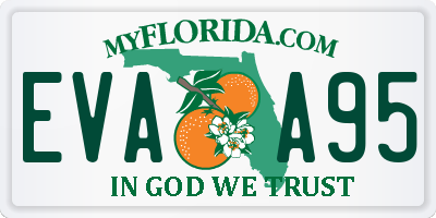 FL license plate EVAA95