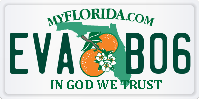 FL license plate EVAB06