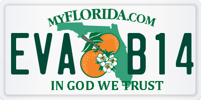 FL license plate EVAB14