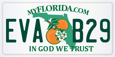 FL license plate EVAB29