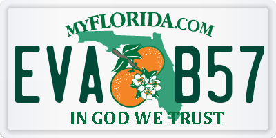 FL license plate EVAB57