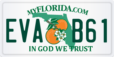 FL license plate EVAB61