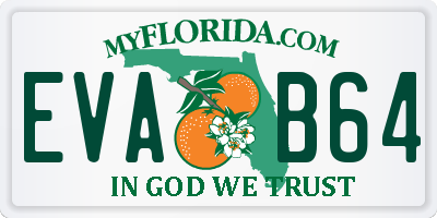 FL license plate EVAB64