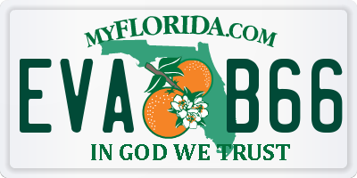FL license plate EVAB66