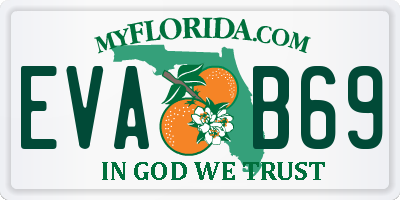 FL license plate EVAB69