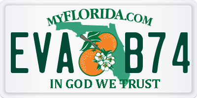 FL license plate EVAB74