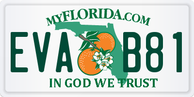 FL license plate EVAB81