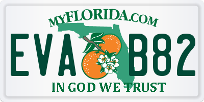 FL license plate EVAB82