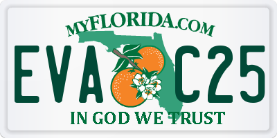 FL license plate EVAC25