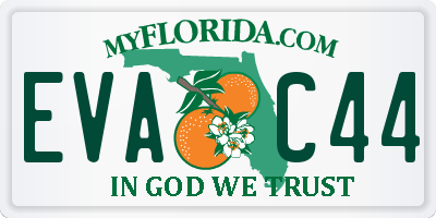 FL license plate EVAC44