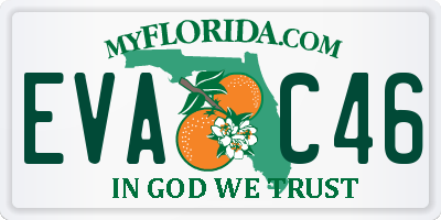 FL license plate EVAC46