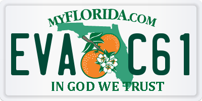 FL license plate EVAC61