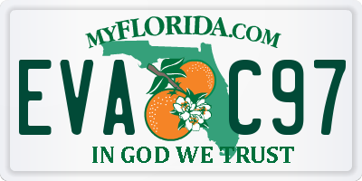 FL license plate EVAC97