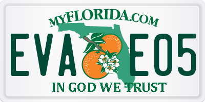 FL license plate EVAE05