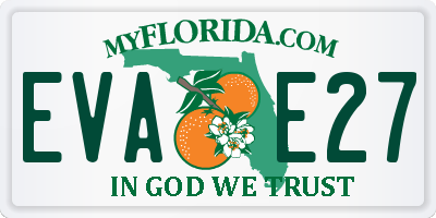 FL license plate EVAE27