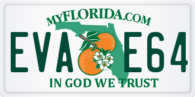 FL license plate EVAE64